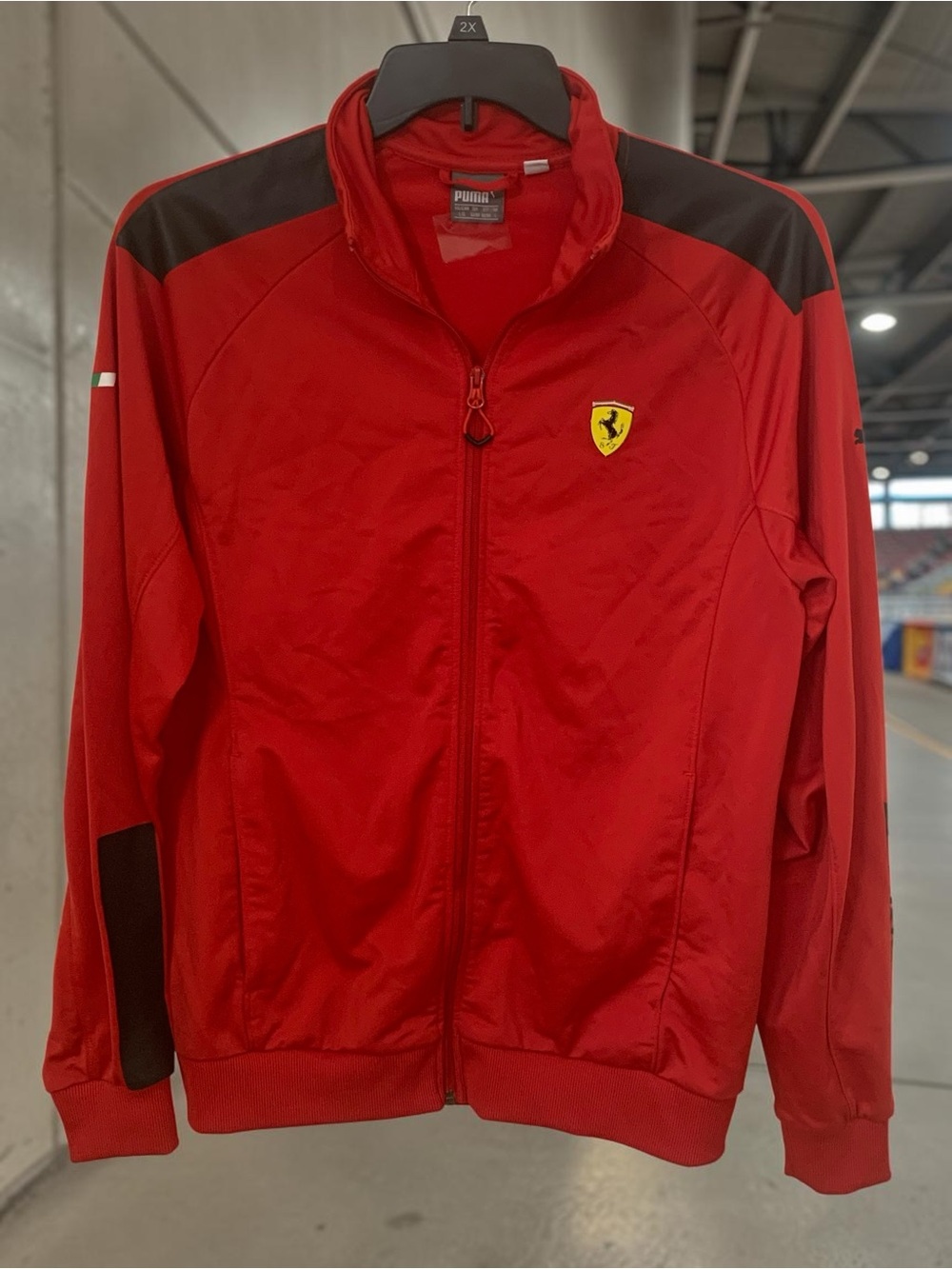 Puma Red Jacket with Black Accents and Ferrari Shield